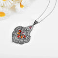 Boho Pendant Oxidised Necklace by Fine Color Jewels