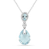 Natural Sky-Blue Topaz Necklace Women