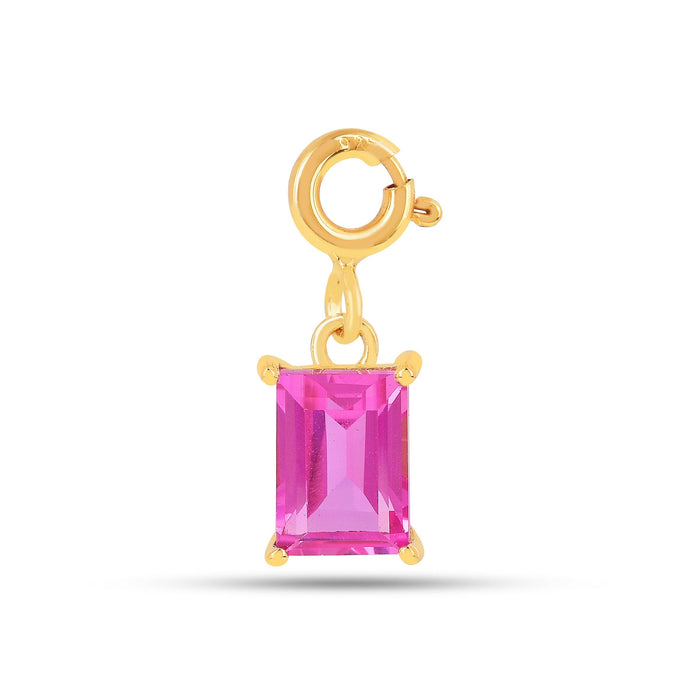 Sapphire Baguette Charms Pendant Only by Fine Color Jewels