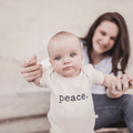 graphic bodysuit | peace by Finn + Emma