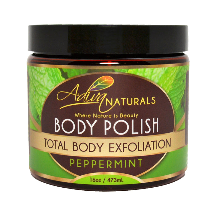 Ginger and Sugar Body Polish Scrub - Peppermint by Adiva Naturals