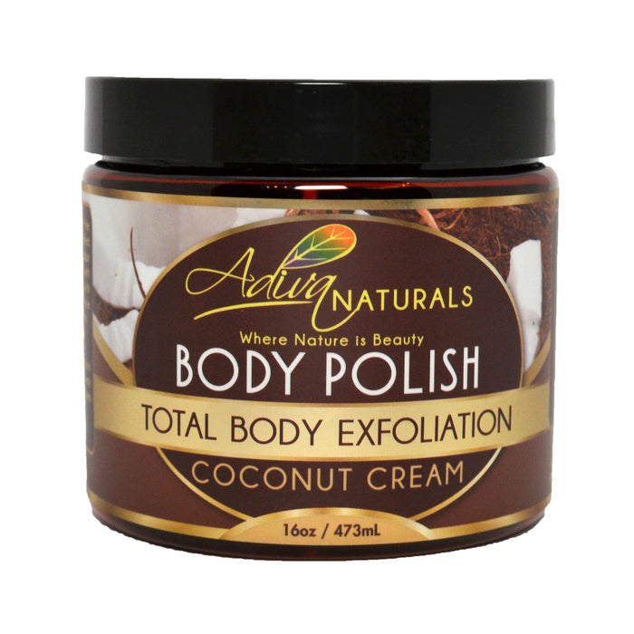 Ginger and Sugar Body Polish Scrub - Coconut by Adiva Naturals