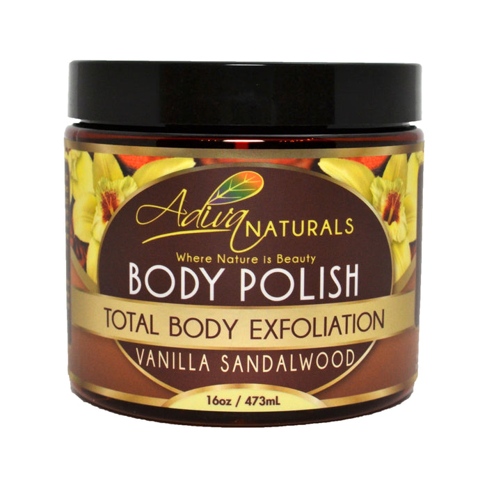 Ginger and Sugar Body Polish Scrub - Vanilla Sandalwood 💎Luxe by Adiva Naturals
