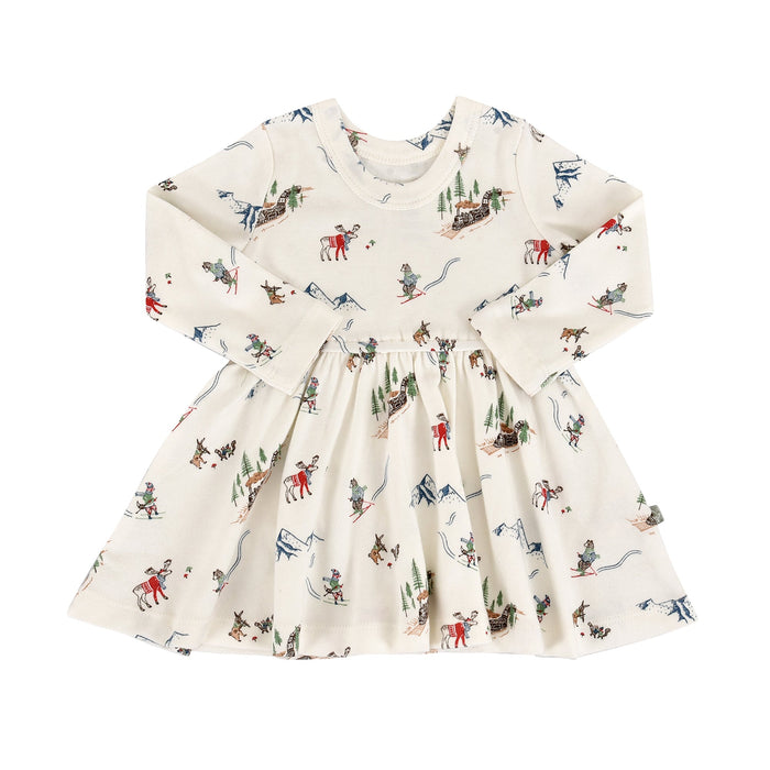 long sleeve twirl dress | mountain express by Finn + Emma