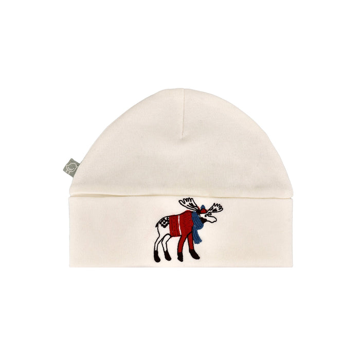 roll up hat | ivory moose embroidery by Finn + Emma