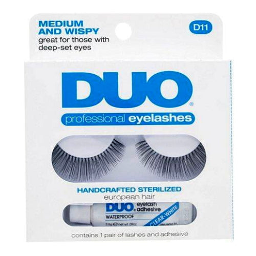 DUO Professional Eyelashes W/ Striplash Clear Adhesive - Medium And Wispy by Avera Group
