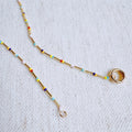 Dainty Color Bead Front Lock Necklace