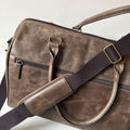 Crazy Horse Leather Weekender Bag – Full-Grain Travel Duffel with Laptop Pocket by MiamiLeathers.com