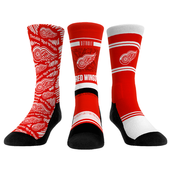 Detroit Red Wings - 3-Pack by Rock 'Em Socks