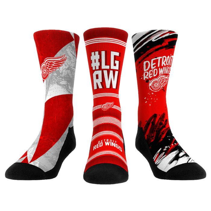 Detroit Red Wings - Power Play 3-Pack by Rock 'Em Socks
