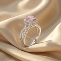 2Cttw Cushion Shaped Pink Lab Grown Diamond (F/VS) Engagement Ring 14K Gold by Fine Color Jewels