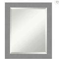 Amanti Art Brushed Nickel Framed Bathroom Vanity Mirror, Size 40x30 by Vanessa Jane
