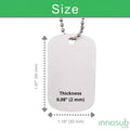 Sublimation Dog Tag Necklace Blank - 2 Sided | Custom Military Id | Sublimation Pet ID by INNOSUB USA by INNOSUB USA