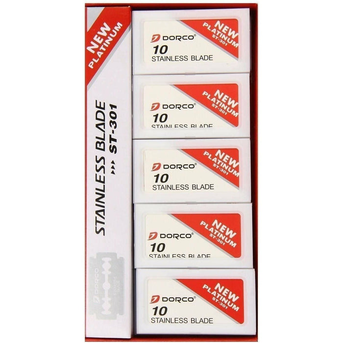Dorco St-301 Double Edge Razor Blades - 10x10 Pack by Pasteur Pharmacy