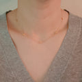 Dot Dot Golden Cross Necklace - Water & Tarnish Resistant