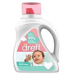 Dreft Active Baby Liquid Laundry Detergent, Helps Remove 99% of Baby Food Stains, Hypoallergenic, 32 loads by Pasteur Pharmacy