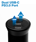 BLAUBECK 40W Dual USB C Car Charger PD3.0 (2 x 20W) Mini Aluminum Compatible with iPhone 12 by BLAUBECK