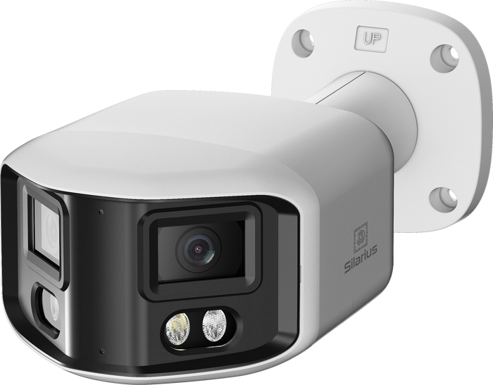 Silarius Pro Series SIL-PB8MP28AU 8MP Smart Dual Illumination Panoramic Auto Stitching ONVIF Bullet Network Camera with 2-Way Audio (NDAA Compliant) by Silarius