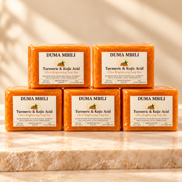 Duma Mbili Turmeric and Kojic Acid Brightening Soap Bar for Dark Spots