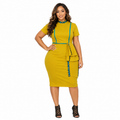 Duma Mbili Pattern Sequins Pencil Dress by Duma Mbili LLC
