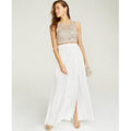 City Studios Juniors Lace Top & Long Wrap Skirt, Beige, Size 11 by Vanessa Jane