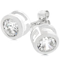 Bezel Stud Earrings by Avera Group