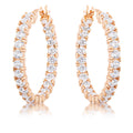 CZ Hoop Earrings by Avera Group
