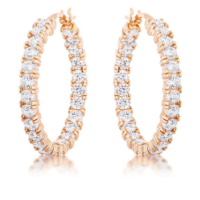 CZ Hoop Earrings by Avera Group