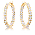 CZ Hoop Earrings by Avera Group