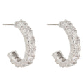 Trillion Cut Cubic Zirconia Hoop Earrings by Avera Group