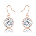 Bezel Solitaire Stud Earrings by Avera Group