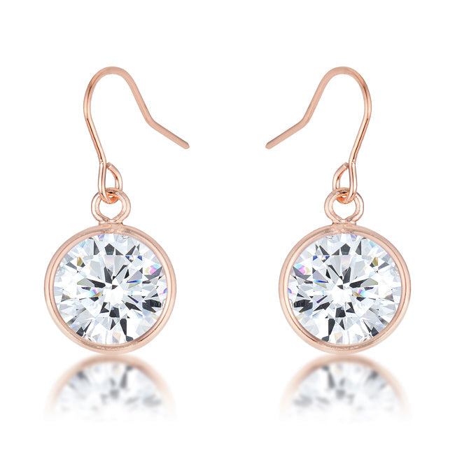 Bezel Solitaire Stud Earrings by Avera Group