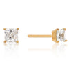 New Sterling Princess Cut Cubic Zirconia Studs
