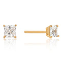 New Sterling Princess Cut Cubic Zirconia Studs by Avera Group