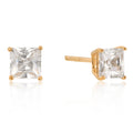 New Sterling Princess Cut Cubic Zirconia Studs by Avera Group