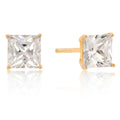 New Sterling Princess Cut Cubic Zirconia Studs by Avera Group