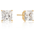 New Sterling Princess Cut Cubic Zirconia Studs by Avera Group