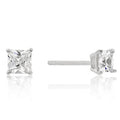 New Sterling Princess Cut Cubic Zirconia Studs by Avera Group