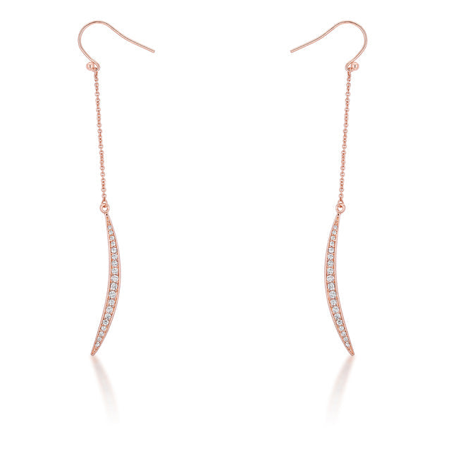 Luna 0.5ct CZ Delicate Moon Drop Earrings by Avera Group