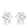Avera Reign 3.4ct CZ Stainless Steel Stud Earrings