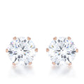 Avera Reign 3.4ct CZ Stainless Steel Stud Earrings by Avera Group