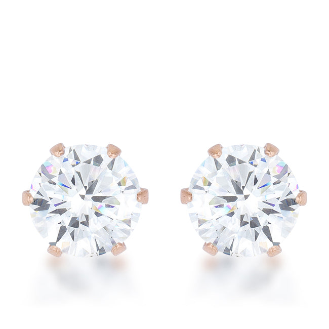 Avera Reign 3.4ct CZ Stainless Steel Stud Earrings by Avera Group