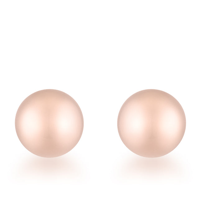 Avera Sphere Stud Earrings in Soft Pink by Avera Group