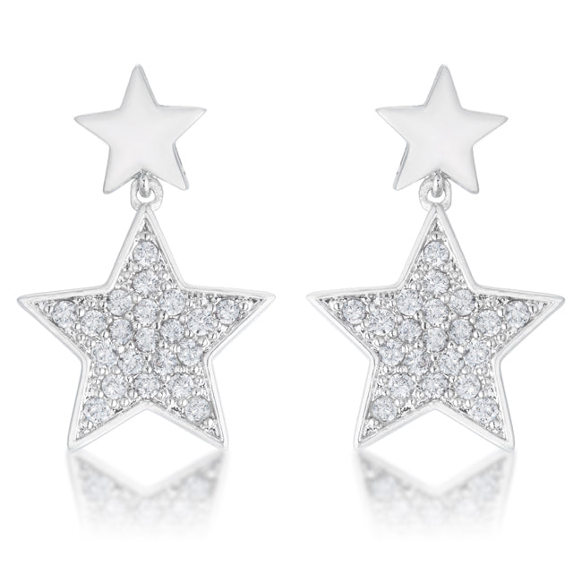 Bianca 0.5ct CZ Star Drop Earrings by Avera Group