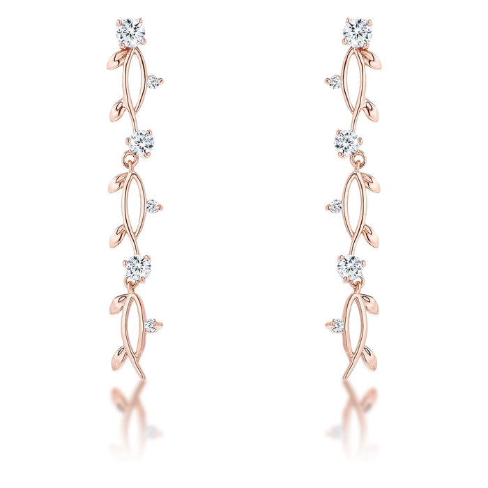 Avera 1.1Ct Vine Design Plated Earrings by Avera Group