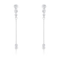 Avera 1.2Ct Graduated Plated Drop Cubic Zirconia Earrings by Avera Group