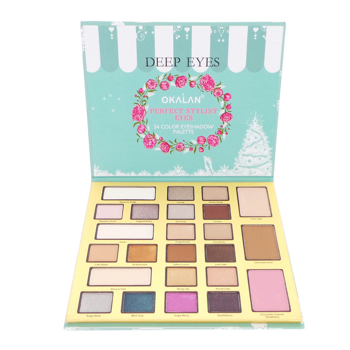 OKALAN Deep Eyes 24 Color Eyeshadow Palette by Avera Group