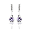 Avera Cubic Zirconia Dangle Earrings in Polished Silver by Avera Group