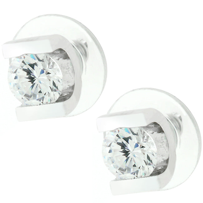 Brilliant Set Cubic Zirconia Earrings by Avera Group