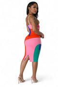 Multicolor Bra Cup Midi Dress by The House of Stylez